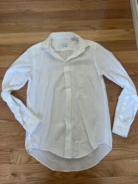 Calvin Klein Men's White Dress Shirt - Classic Button-Up